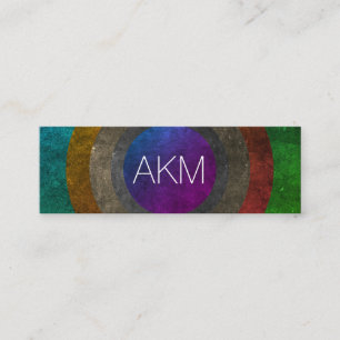 Monogramm mit Texturisierten Farbtechniken Mini Visitenkarte