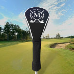 Monogramm mit weißem Namen auf der Kopfabdeckung d Golf Headcover<br><div class="desc">Diese Luxus Monogram Club Head Cover verfügt über eine weiße Monogramm-Grafik,  mit drei Textboxen,  die individuell gestaltet werden können.</div>