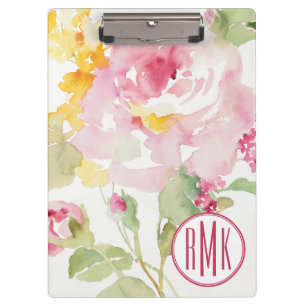 Monogramm Mitte Juli Klemmbrett