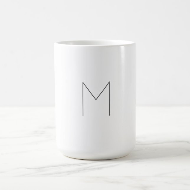 Monogramm Modern Einfach Minimalistisch Schlicht Kaffeetasse (Mittel)
