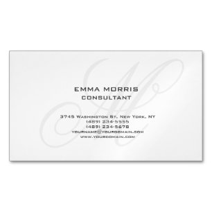 Monogramm Modern Einfach Minimalistisch Schlicht Magnetische Visitenkarte