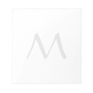 Monogramm modern einfache Minimalist Plain Notizblock