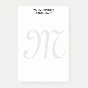 Monogramm modern einfache Minimalist Plain Post-it Klebezettel