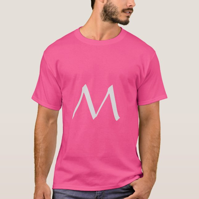 Monogramm modern einfache minimalistische Schrift T-Shirt (Vorderseite)