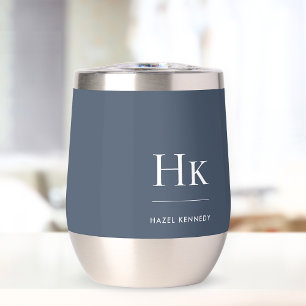 Monogramm Modern Minimalistisch Klassisch Navy Bla