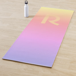 Monogramm Moderne rosa Sonnenuntergänge Yogamatte