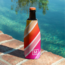 Monogramm Moderne Sommerstreifen Niedlich Cool