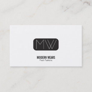 Monogramm Moderner Typ Visitenkarte