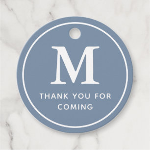 Monogramm Modernes Einfaches Chic Danke fürs Komme Geschenkanhänger