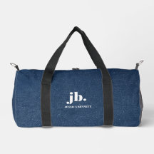 Monogramm Modernes Jeans-Textur-Druck