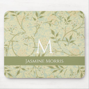 Monogramm Morris Jasmine Vintage Blumenmuster mit  Mousepad