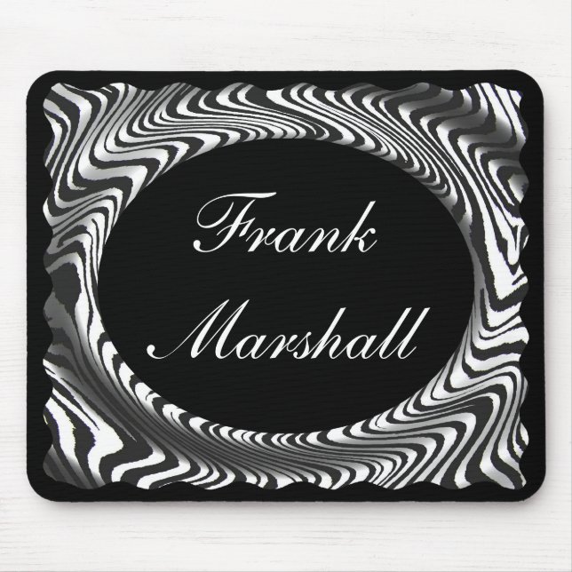 Monogramm - MOUSEPAD-ZEBRA STREIFEN-ENTWURF Mousepad (Vorne)