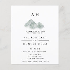 Monogramm Mt Hochzeit Einladung | Flyer Haushalt