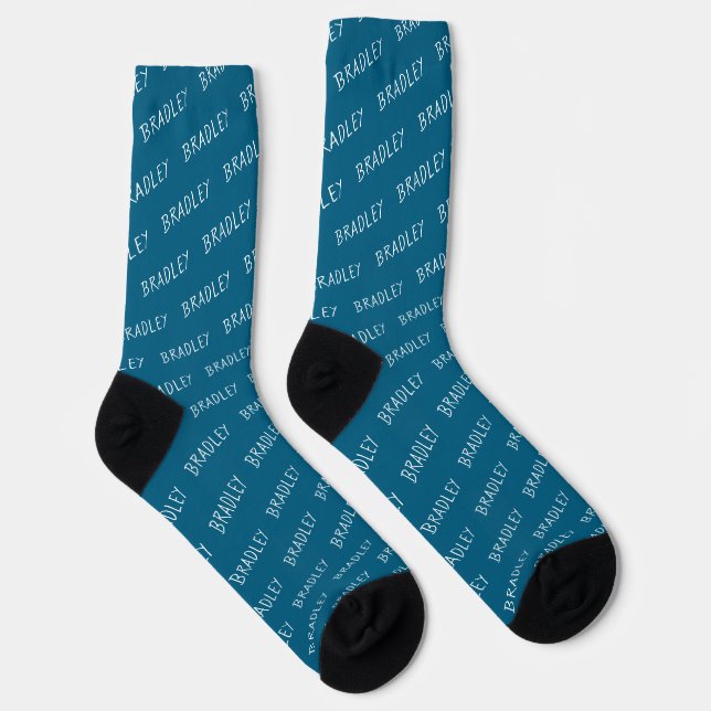 Monogramm-Muster für personalisierte Bezeichnung Socken (Rechts)