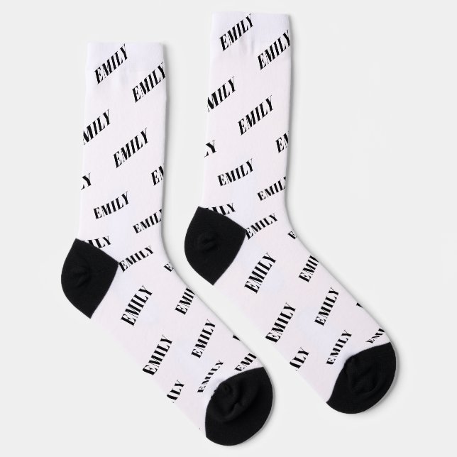 Monogramm-Muster für personalisierte Bezeichnung Socken (Rechts)