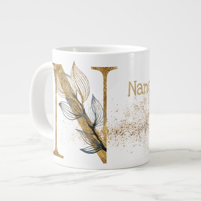 Monogramm "N" Jumbo-Tasse Soup Ice Cream (Vorderseite Links)