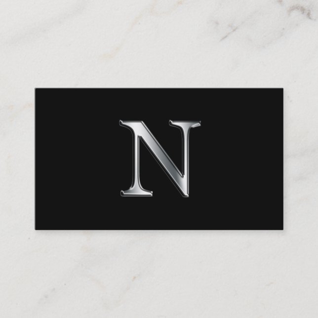Monogramm N-Visitenkarten Visitenkarte (Vorderseite)