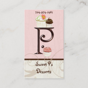 Monogramm-Nachtisch-Bäckerei-Visitenkarten des Visitenkarte