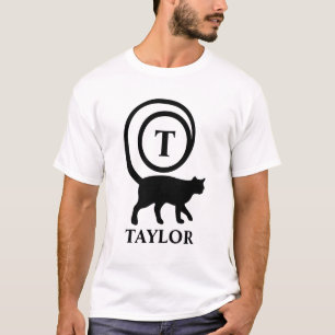 Monogramm-Name Anfangsbuchstabe Kitty-Katze Liebha T-Shirt