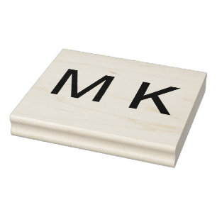 Monogramm Name Buchstaben Anfangsbuchstabe einfach Gummistempel