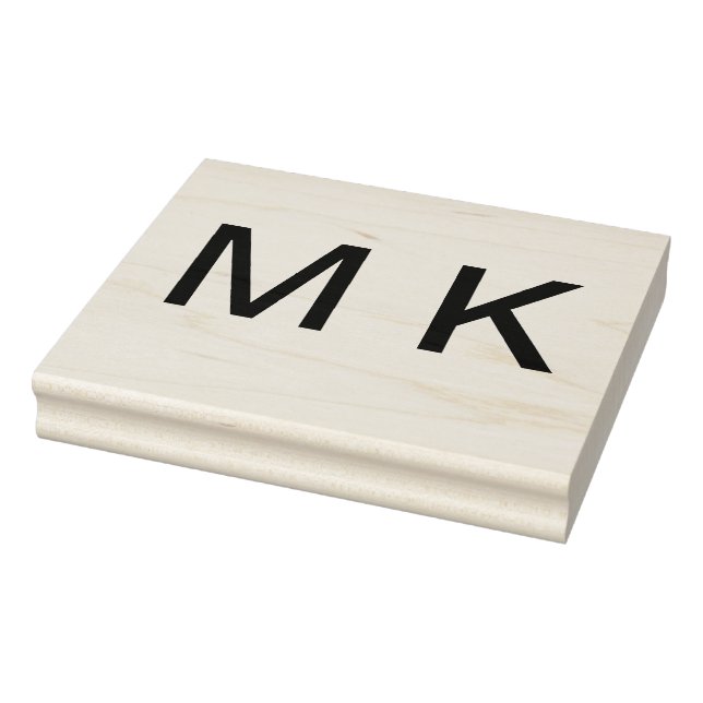 Monogramm Name Buchstaben Anfangsbuchstabe einfach Gummistempel (Stempel)