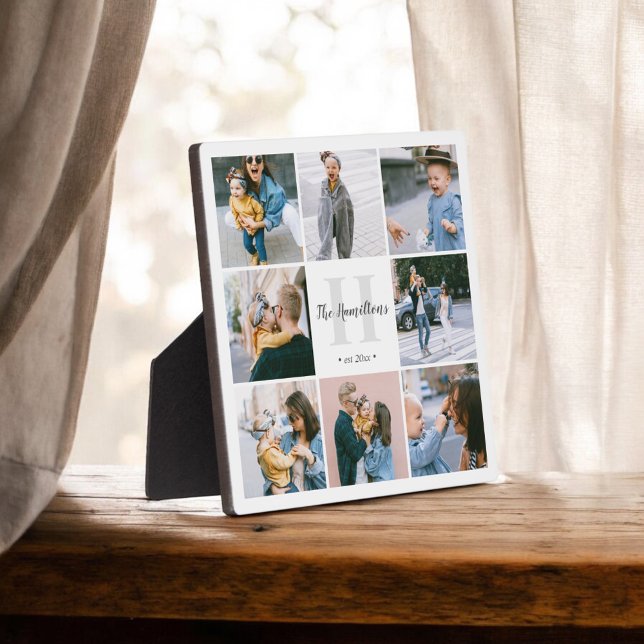 Monogramm Name Calligraphy Plaque Fotoplatte (Von Creator hochgeladen)