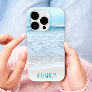 Monogramm Name des California Ocean Beach Waves Fo iPhone 16 Pro Hülle