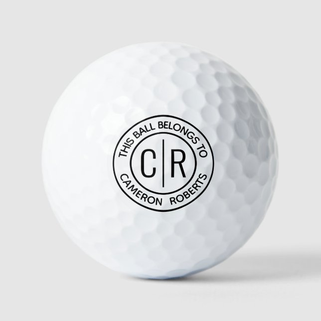 Monogramm Name dieser Kugel gehört zum Golfball (Vorderseite)