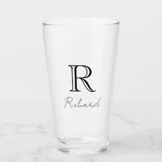 Monogramm-Name elegant Glas