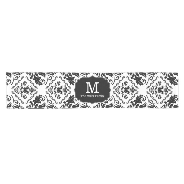 Monogramm-Name für den klassischen und schicken Sc Kurzer Tischläufer (Horizontal)