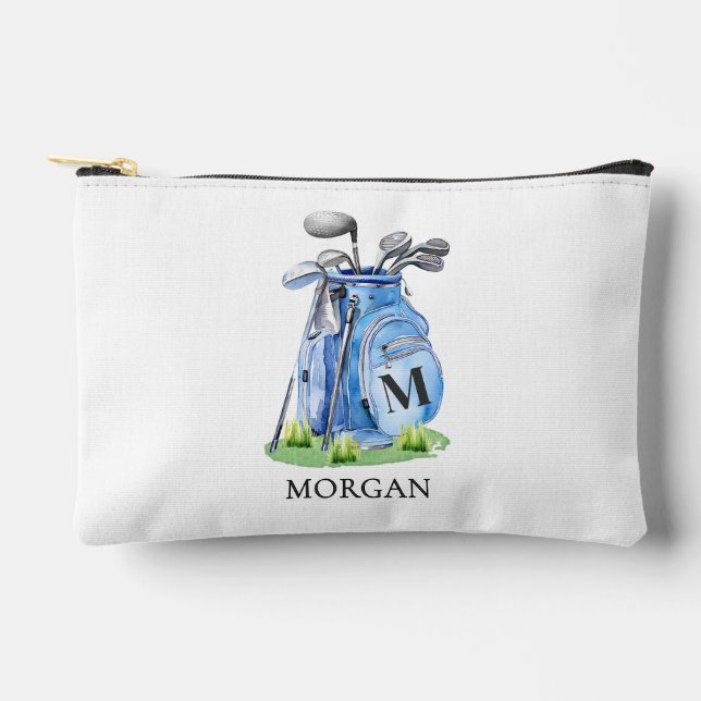 Monogramm Name Golf Zubehörtasche (Vorderseite)