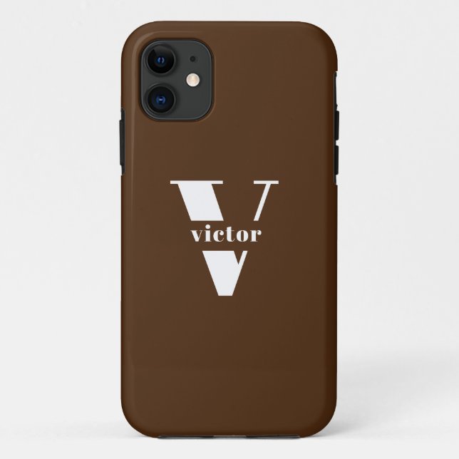 Monogramm Name Intital veränderbare Personalisieru Case-Mate iPhone Hülle (Rückseite)