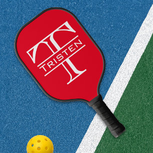 Monogramm-Name Klassische Initialen Pickleball Schläger