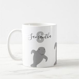 Monogramm Name Manatetier Kaffeetasse