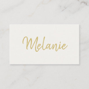 Monogramm Name Modern Elegant Elfenbein Geschäftsk Visitenkarte