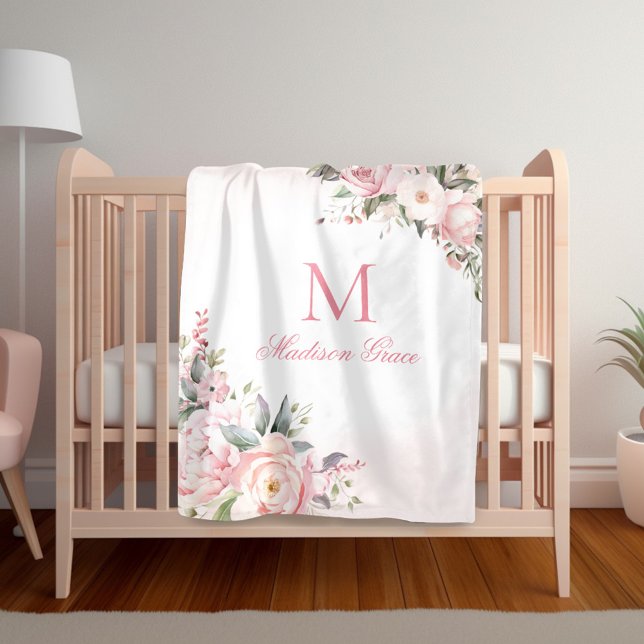 Monogramm Name Personalisiert Benutzerdefiniert Fleecedecke (Von Creator hochgeladen)