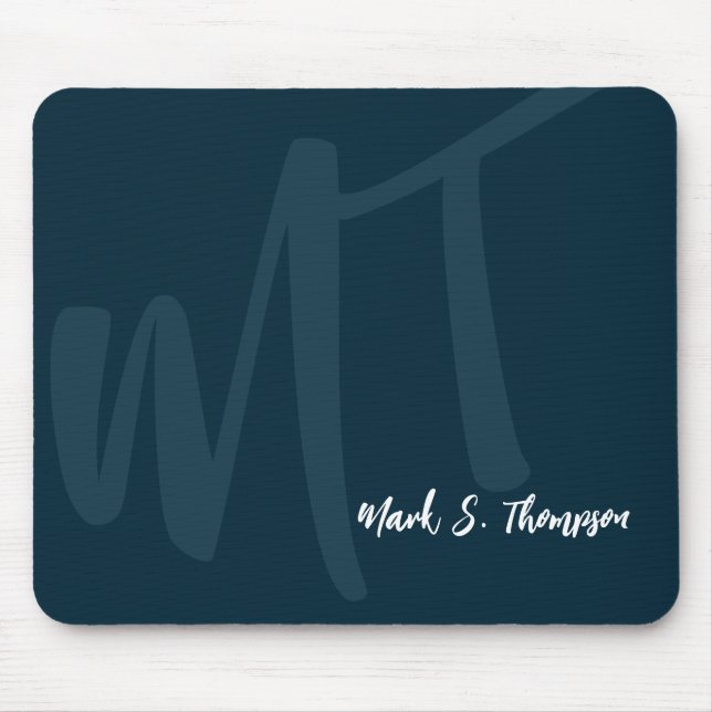 Monogramm (Name und Anfangsbuchstaben) Mousepad (Vorne)