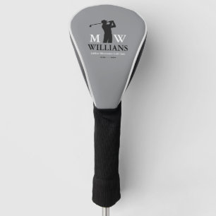 Monogramm (Name und Initialen des Golfers) cool gr Golf Headcover