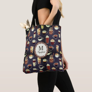 Monogramm Name Venti Coffee Liebhaber Tasche