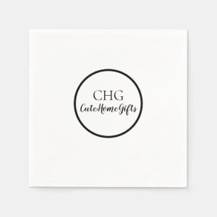 Monogramm Namens Shop Geschäft  Serviette