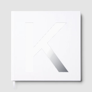 Monogramm Namensbuchstabenalphabet einfach klein t Gästebuch