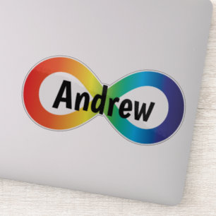 Monogramm NeuroMannigfaltigkeit Autismus Akzeptanz Aufkleber