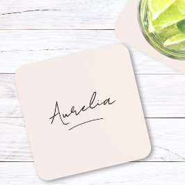 Monogramm neutrale moderne Minimalistisch-Chic-Sig Getränkeuntersetzer