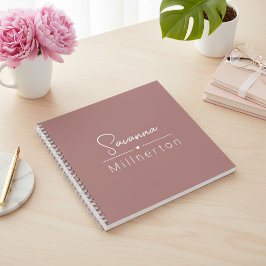 Monogramm neutrales modernes Minimalistisches Eleg Notizbuch