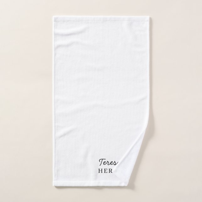 Monogramm-Neutrales Modernes Minimalistisches Styl Handtuch (Handtuch)
