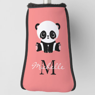 Monogramm Niedlich Sitzen Panda Personalisiert Lac Golf Headcover