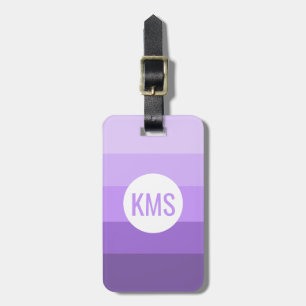 Monogramm Niedliche Streifen Girly Gepäckanhänger