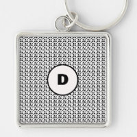 Monogramm niedlicher Punkte in Schwarzweiß
