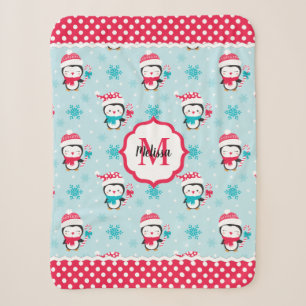 Monogramm Niedlicher Weihnachtsfeiertag Sherpadecke