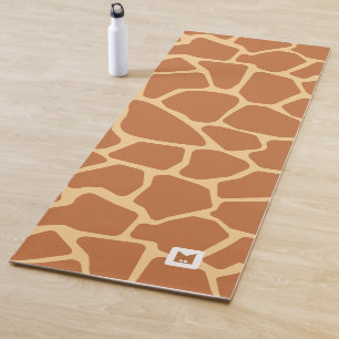 Monogramm Niedliches Giraffe-Safari-Muster Yogamatte
